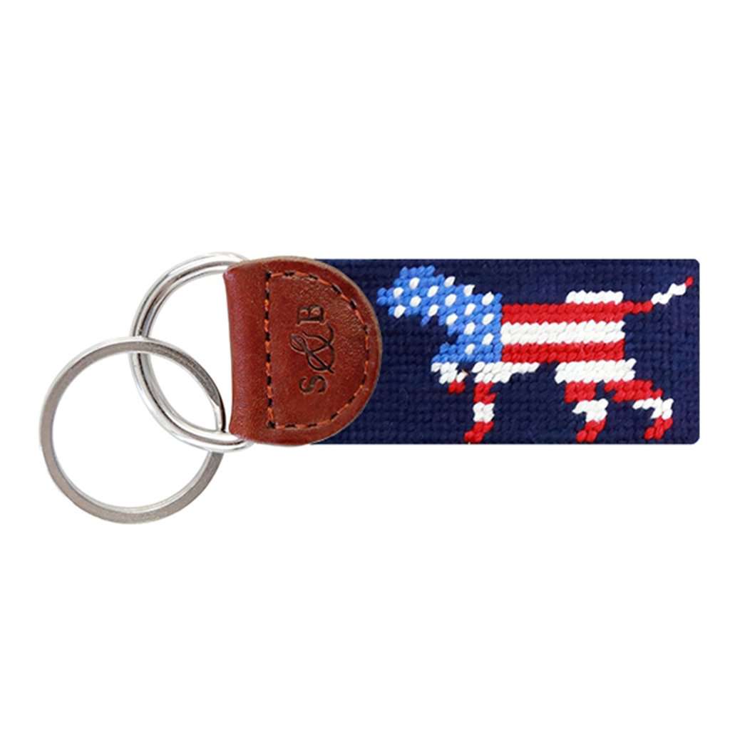 Patriotic Dog on Point Key Fob by Smathers & Branson - Country Club Prep