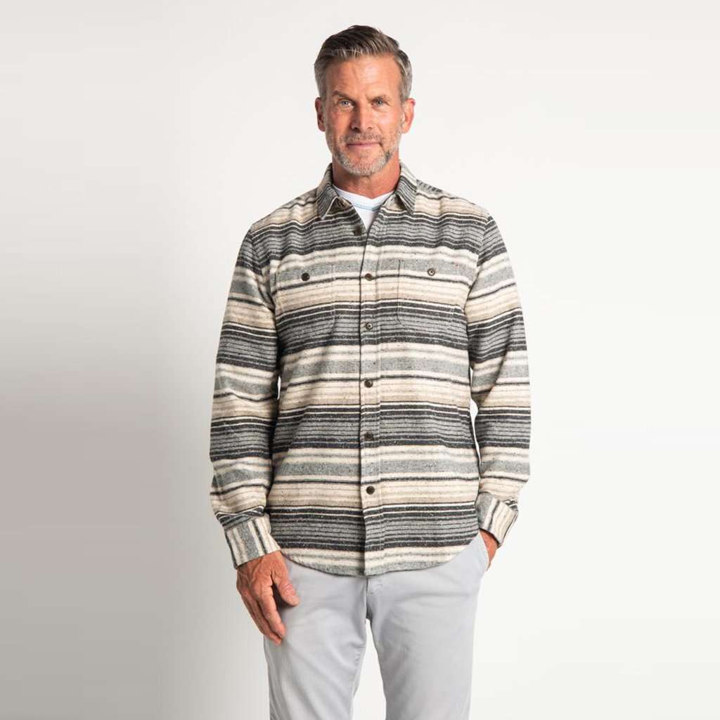 Jackson Stripe Long Sleeve 2 Pocket Shirt by True Grit - Country Club Prep