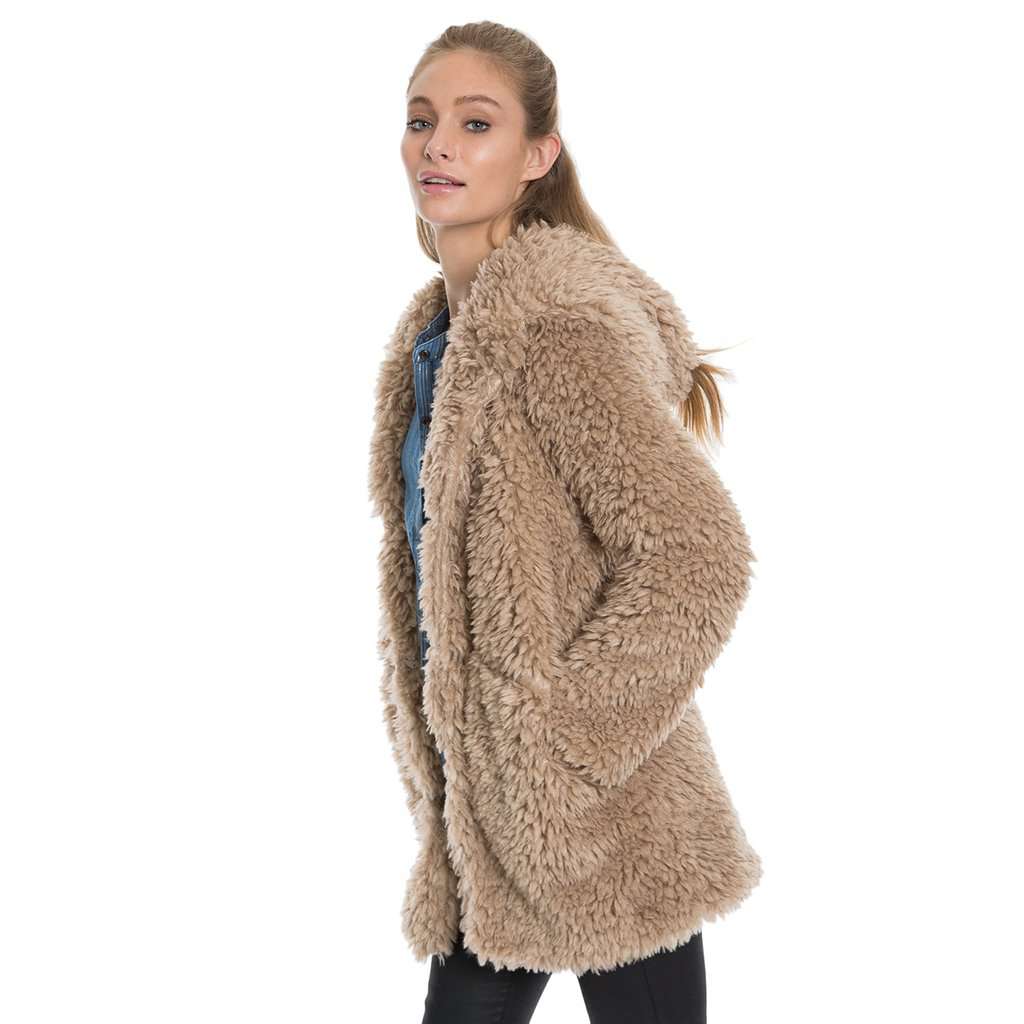 Fluffy Sherpa Hood Coat by Dylan (True Grit) - Country Club Prep