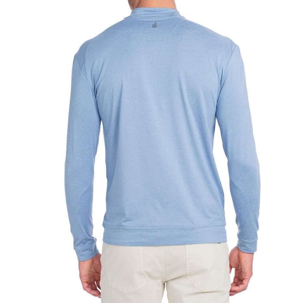 Longshanks Flex Prep-Formance 1/4 Zip Pullover in Laguna Blue by Johnnie-O - Country Club Prep