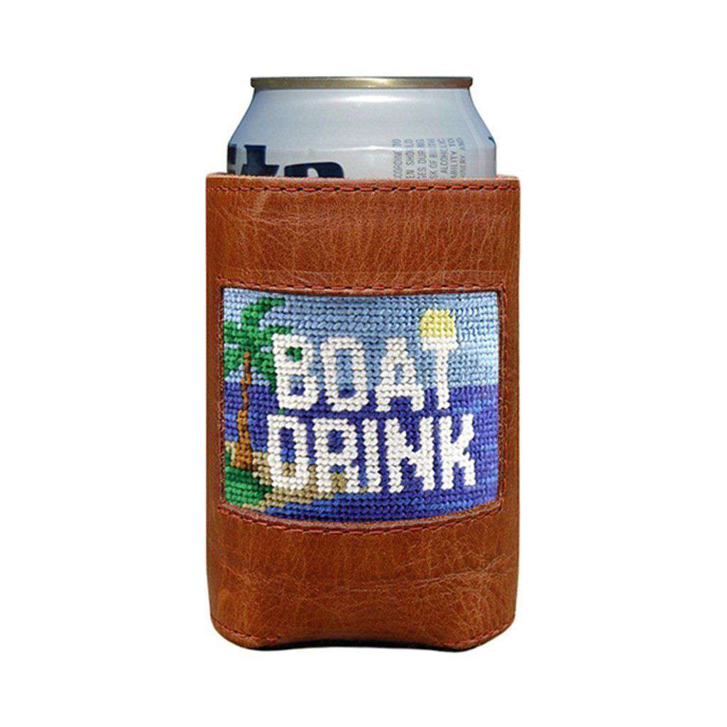 Boat Drink Needlepoint Can Cooler by Smathers & Branson - Country Club Prep