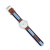 Light Blue Multi Stripe Needlepoint Watch by Smathers & Branson - Country Club Prep
