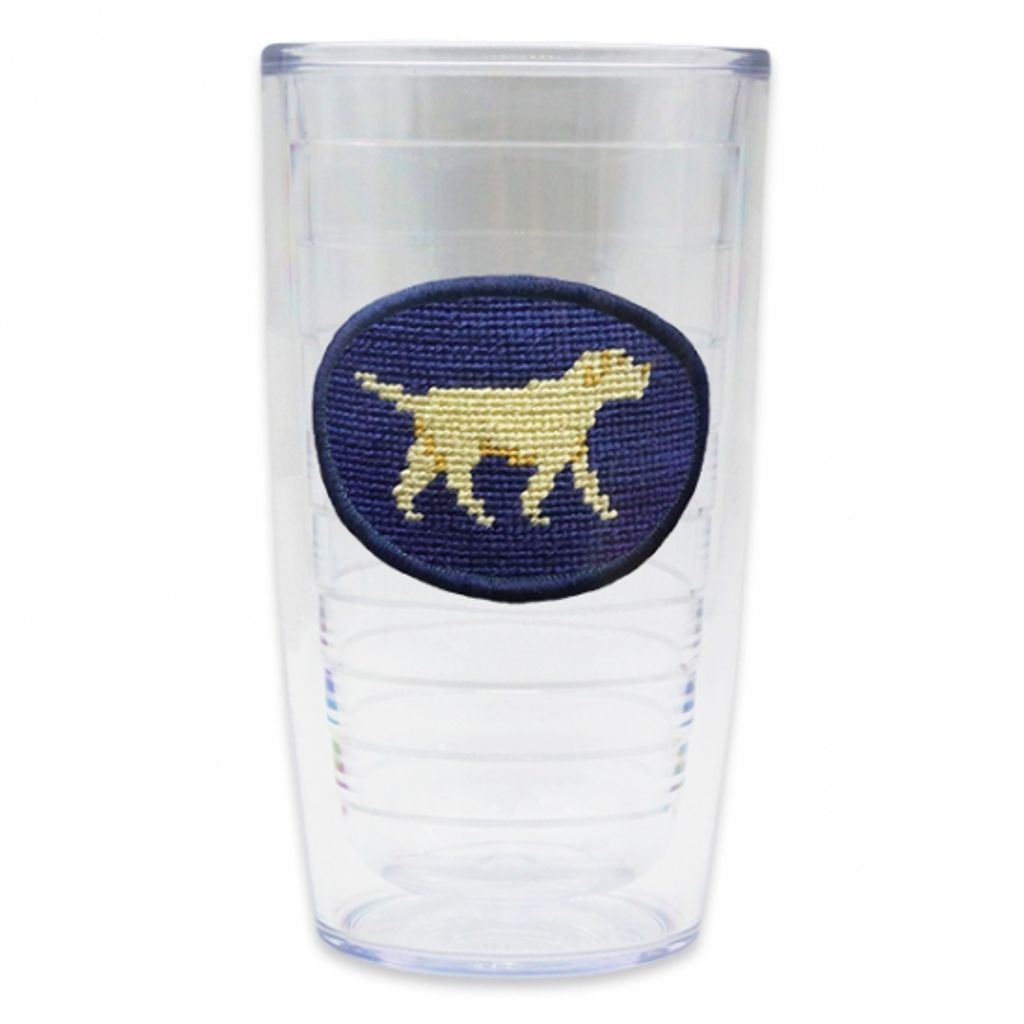 Yellow Lab Needlepoint Tumbler by Smathers & Branson - Country Club Prep