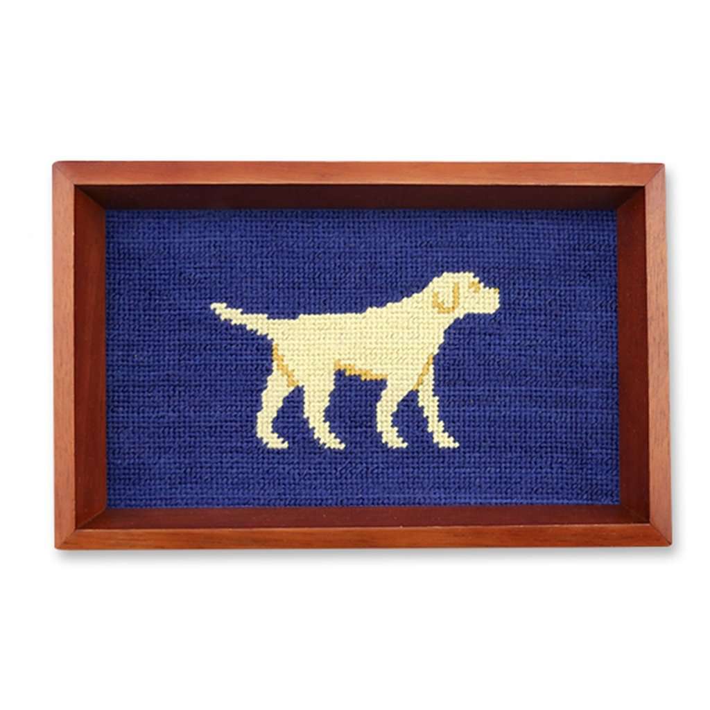 Yellow Lab Needlepoint Valet Tray by Smathers & Branson - Country Club Prep