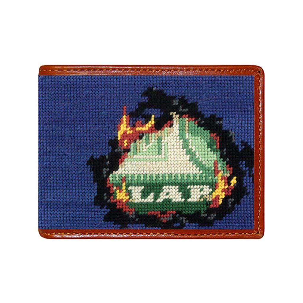 Burning a Hole Needlepoint Bi-Fold Wallet by Smathers & Branson - Country Club Prep