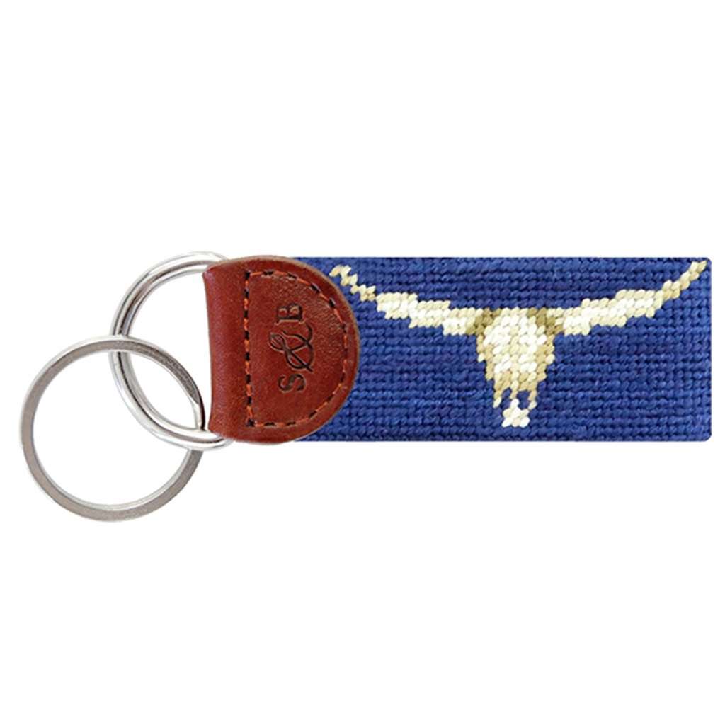 Longhorn Needlepoint Key Fob by Smathers & Branson - Country Club Prep