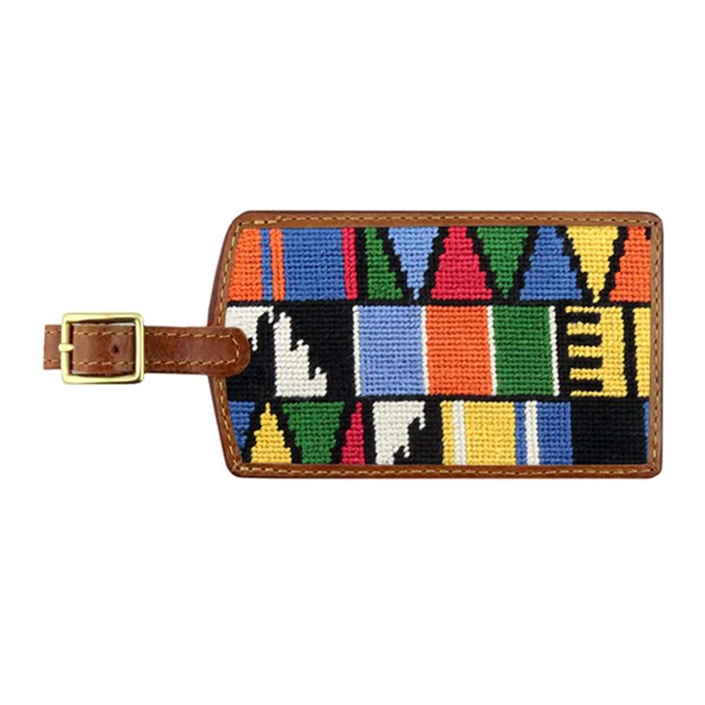 Mayan Pattern Needlepoint Luggage Tag by Smathers & Branson - Country Club Prep