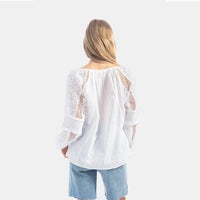Pretty Swiss Dot and Lace Blouse by True Grit (Dylan) - Country Club Prep