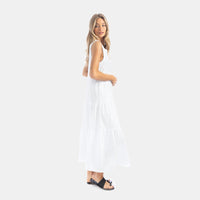 Slub Cotton Tiered Crew Dress by True Grit (Dylan) - Country Club Prep