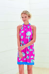 The Natalie Bow Tie Dress in Pink Floral by Mud Pie - Country Club Prep