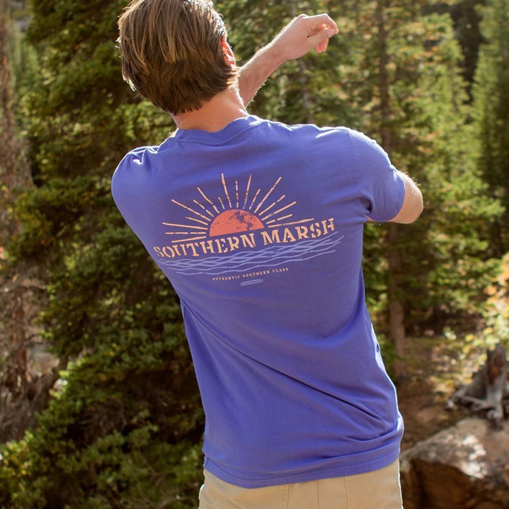 Branding Collection Tee - Sunset in Indigo by Southern Marsh - Country Club Prep