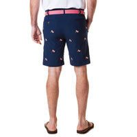 ACKformance Short with USA Flag in Nantucket Navy by Castaway Clothing - Country Club Prep