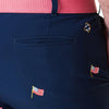 ACKformance Short with USA Flag in Nantucket Navy by Castaway Clothing - Country Club Prep