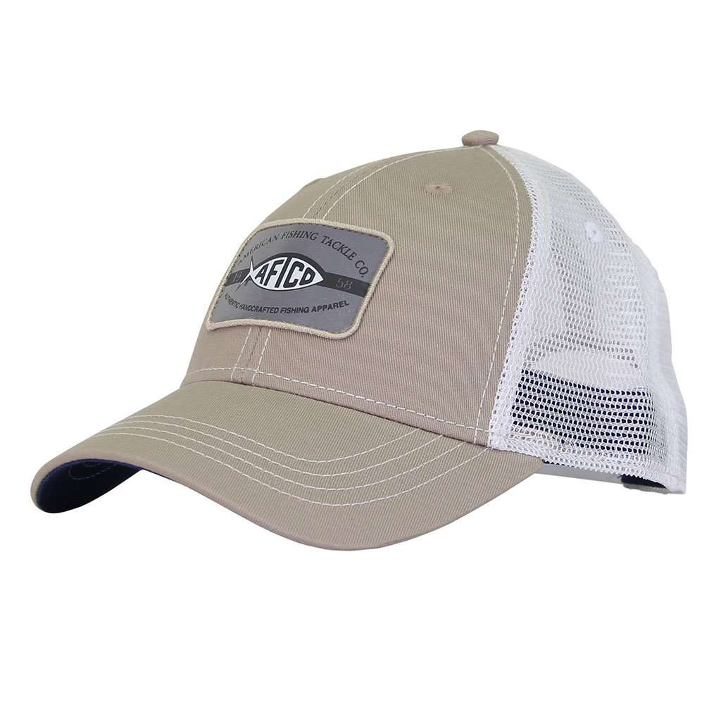 AFTCO Patch Trucker Hat in Khaki – Country Club Prep