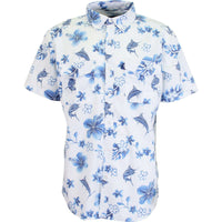 Boatbar Short Sleeve Tech Shirt in Blue by AFTCO - Country Club Prep