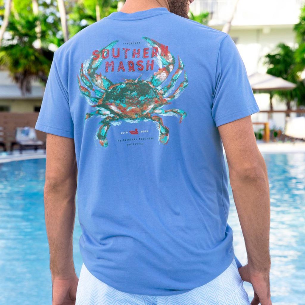 The Impressions Crab Tee by Southern Marsh - Country Club Prep