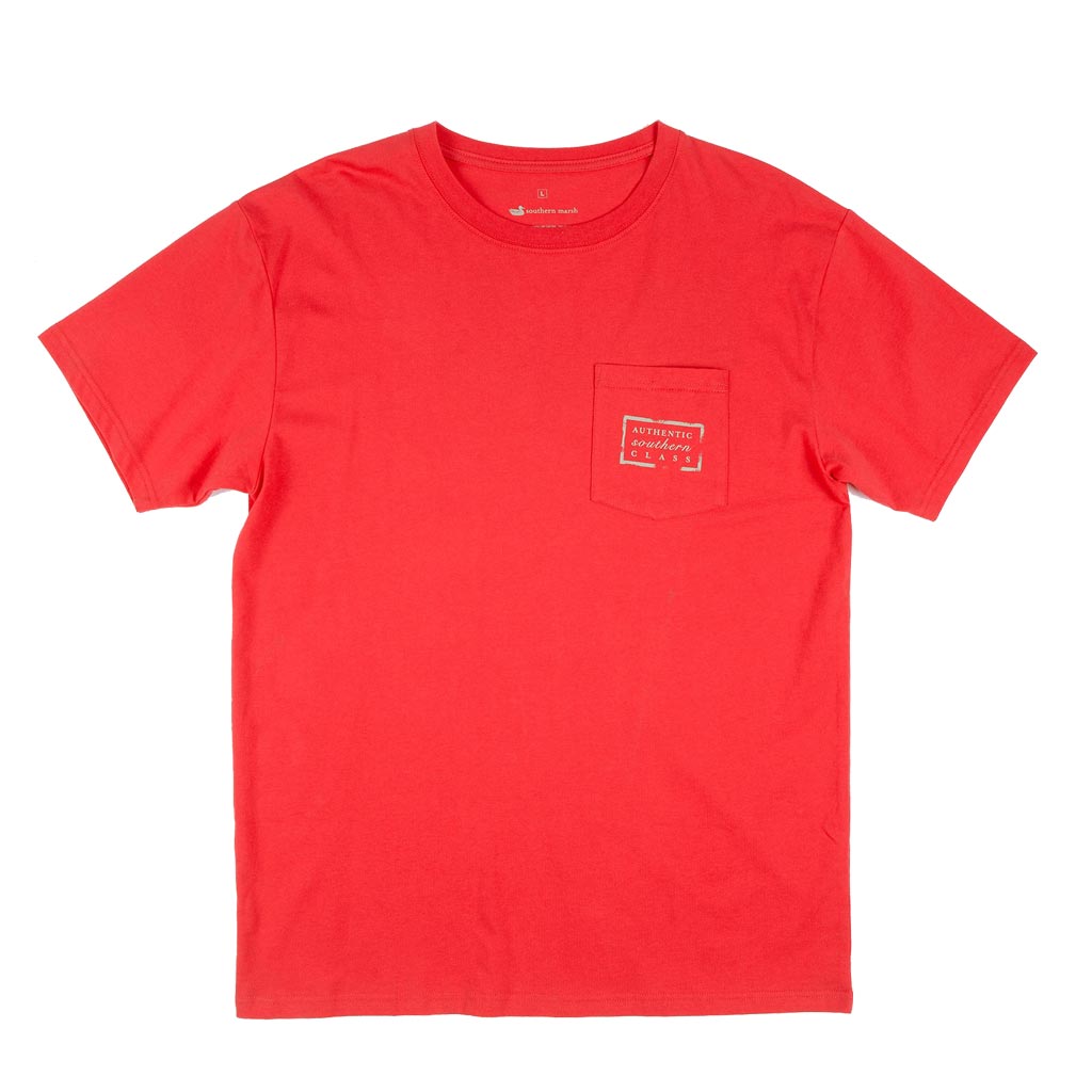 Authentic Georgia Heritage Tee in Red by Southern Marsh - Country Club Prep
