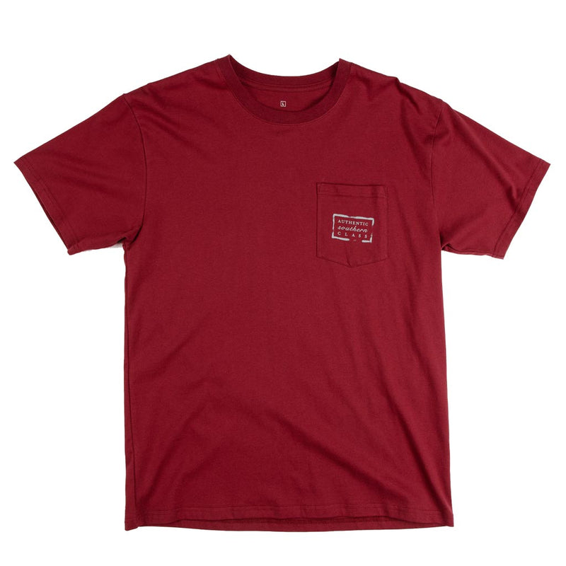 Authentic South Carolina Heritage Tee in Maroon by Southern Marsh - Country Club Prep