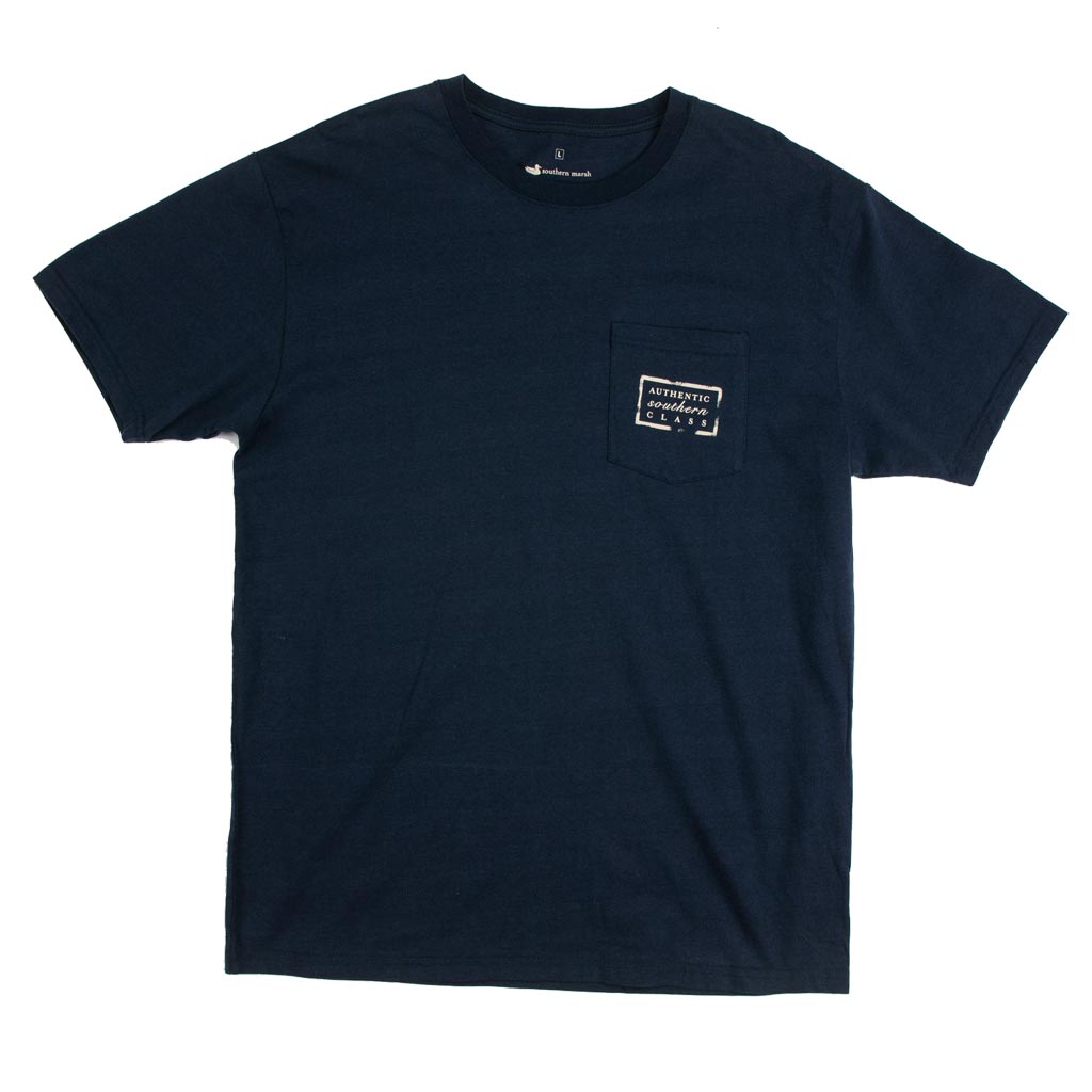 Authentic Texas Heritage Tee in Navy by Southern Marsh - Country Club Prep