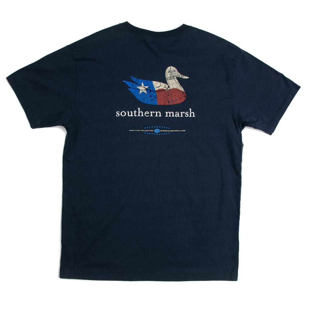 Authentic Texas Heritage Tee in Navy by Southern Marsh - Country Club Prep