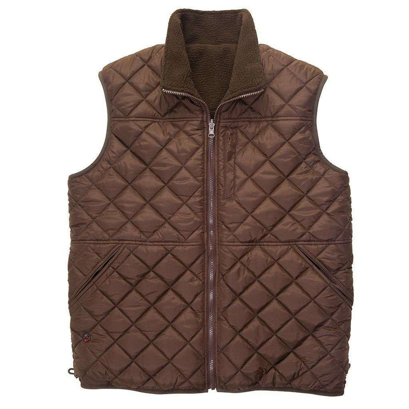 All Prep Reversible Vest in Mulch by Southern Proper - Country Club Prep