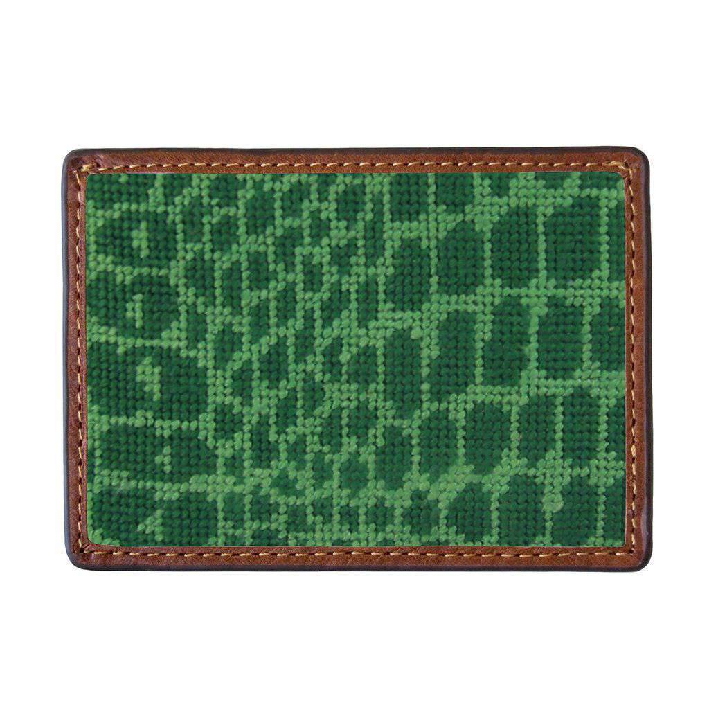 Alligator Skin Needlepoint Credit Card Wallet by Smathers & Branson - Country Club Prep