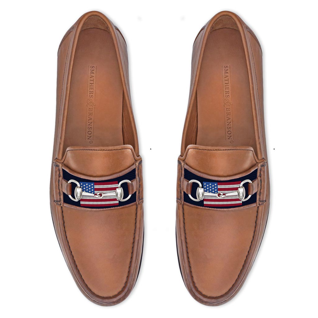 American Flag Downing Bit Loafer by Smathers & Branson - Country Club Prep