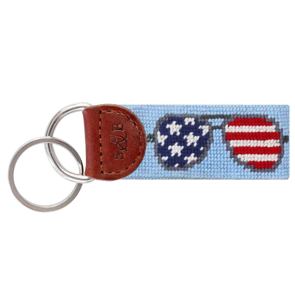 American Aviators Needlepoint Key Fob by Smathers & Branson - Country Club Prep