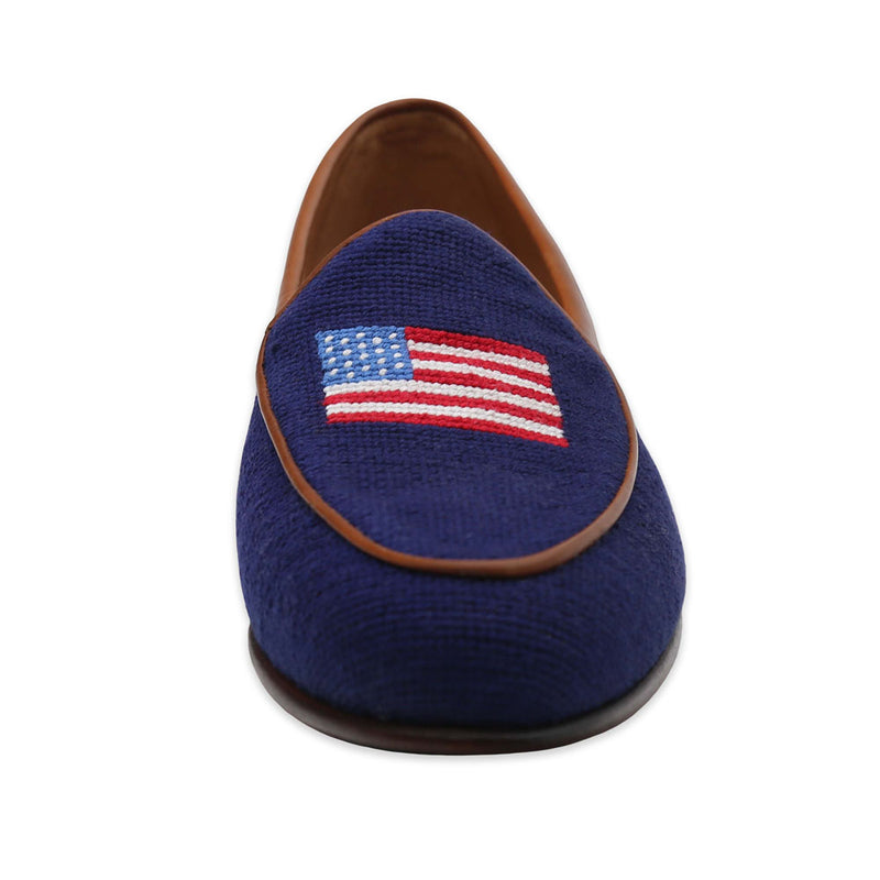 American Flag Needlepoint Belgian Loafers by Smathers & Branson - Country Club Prep