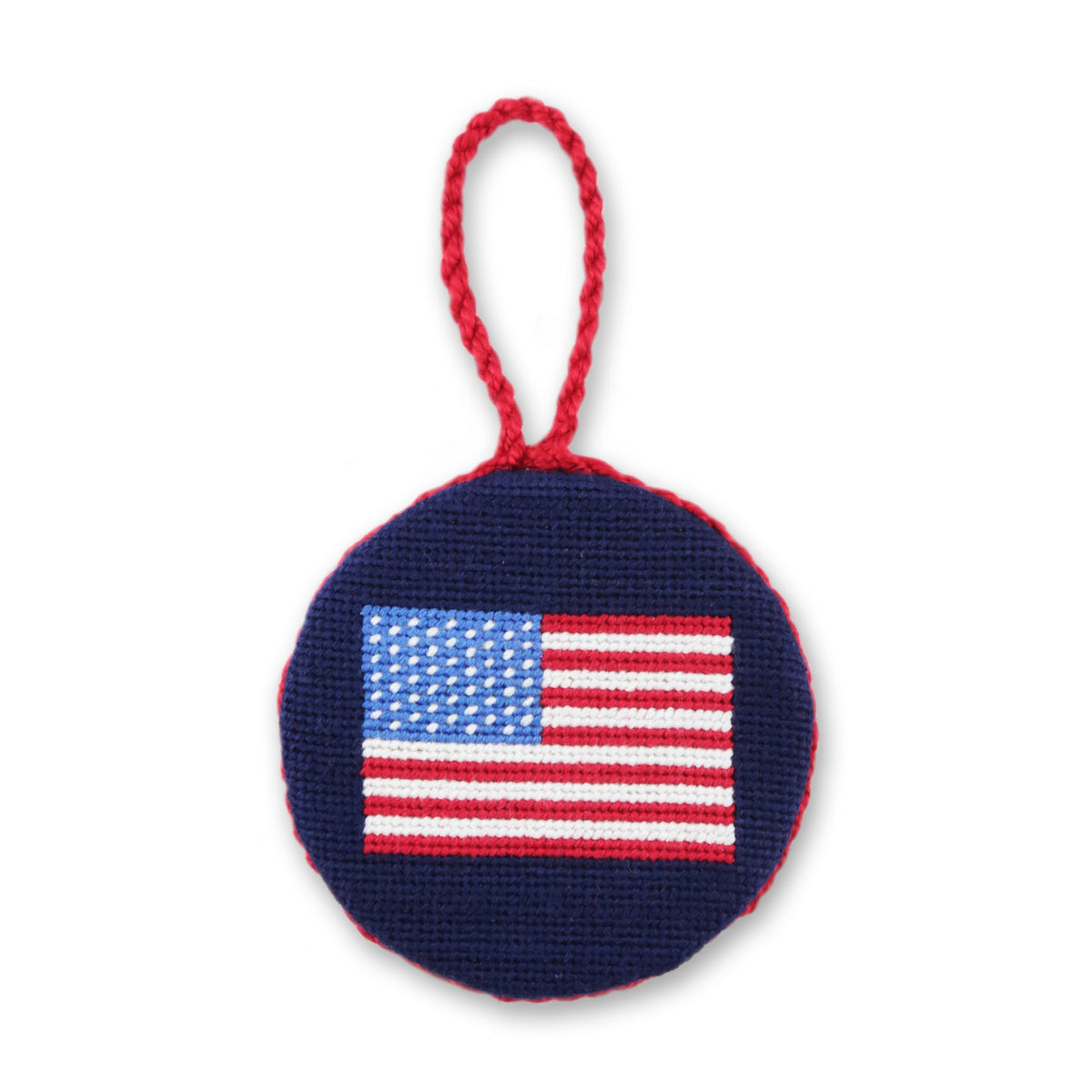 American Flag Needlepoint Ornament by Smathers & Branson - Country Club Prep