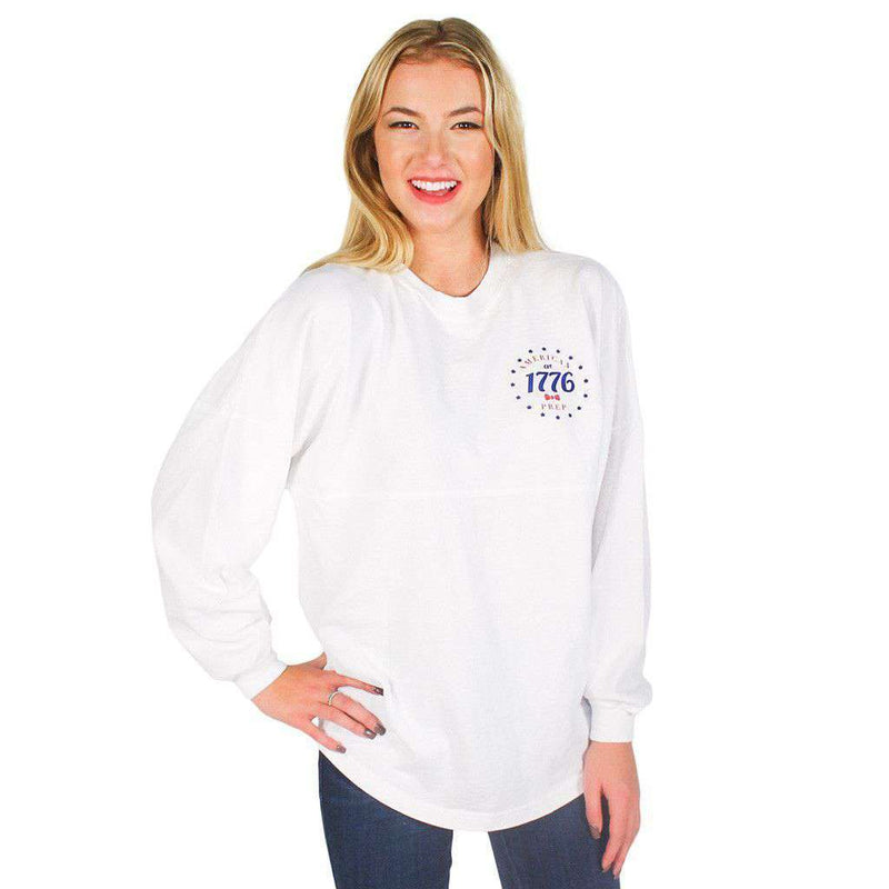 American Prep Spirit Jersey in White by Full Time American - Country Club Prep