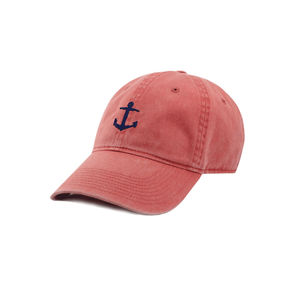 Anchor Needlepoint Hat in Nantucket Red by Smathers & Branson - Country Club Prep