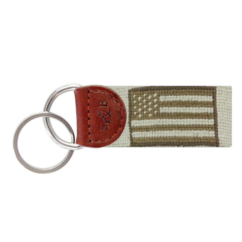 Armed Forces Flag Needlepoint Key Fob by Smathers & Branson - Country Club Prep