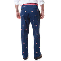 Harbor Pant with Embroidered USA Flags by Castaway Clothing - Country Club Prep