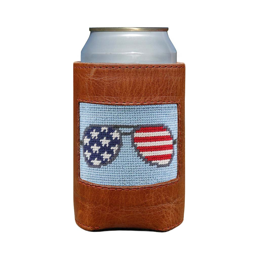 American Aviators Needlepoint Can Cooler by Smathers & Branson - Country Club Prep