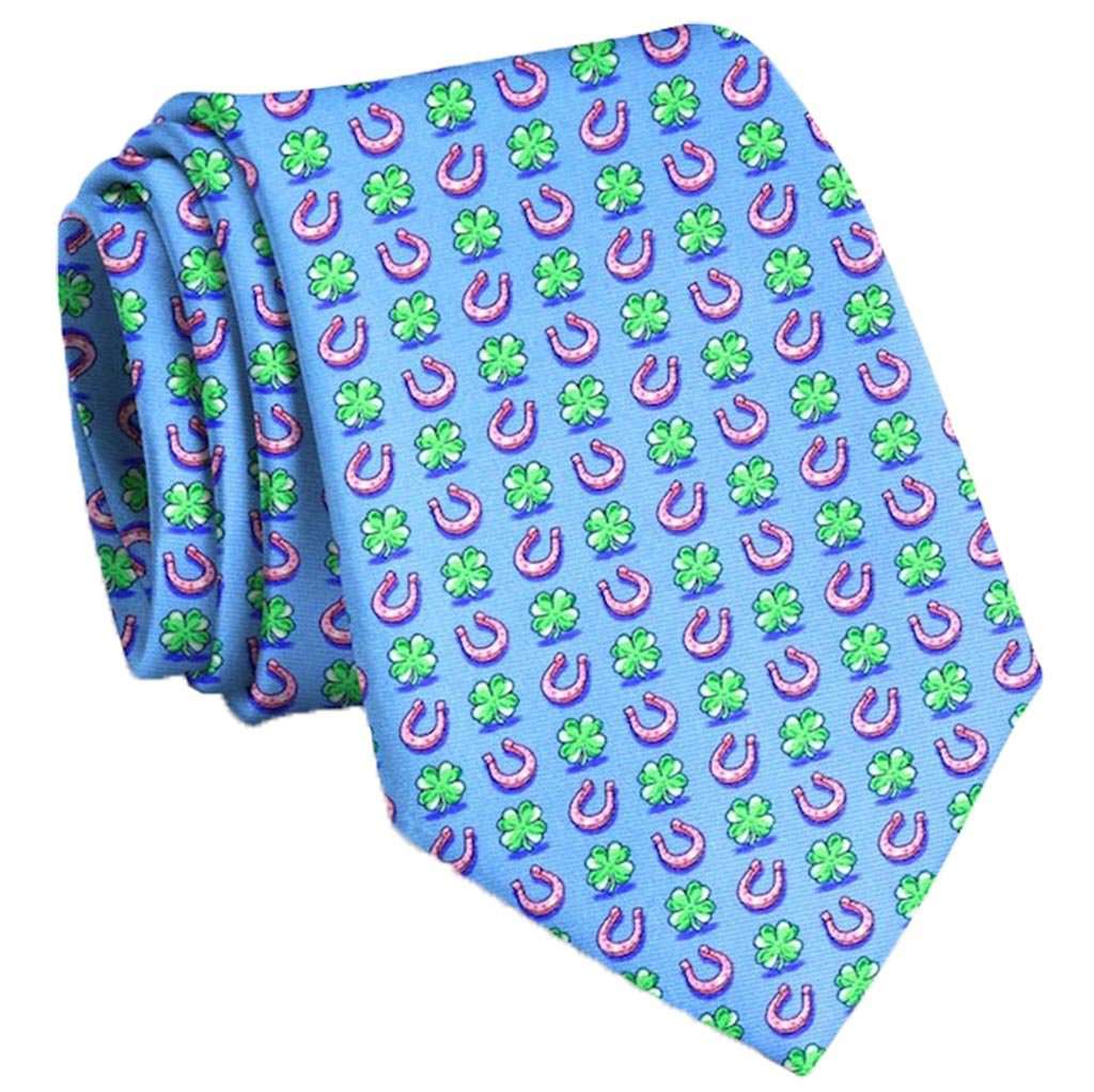 Lucky Horseshoe Necktie by Bird Dog Bay - Country Club Prep