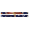 Bar Cart Essentials Needlepoint Belt in Dark Navy by Smathers & Branson - Country Club Prep