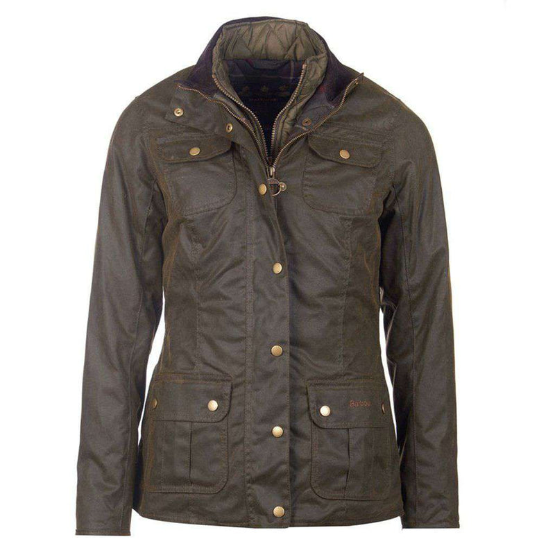 Ashley Wax Jacket in Olive by Barbour - Country Club Prep