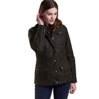 Ashley Wax Jacket in Olive by Barbour - Country Club Prep