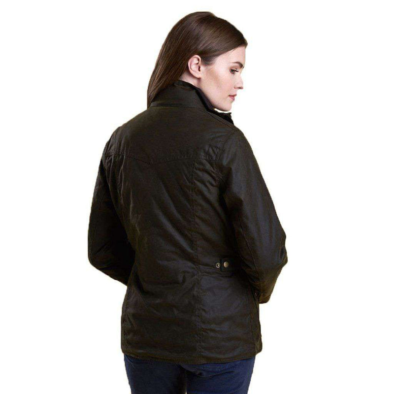 Ashley Wax Jacket in Olive by Barbour - Country Club Prep