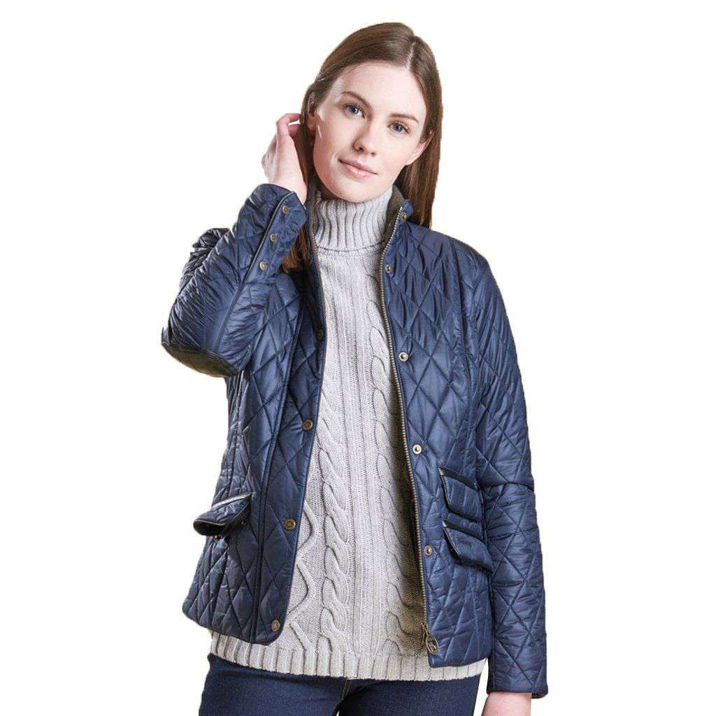 Augustus Quilted Jacket in Navy by Barbour - Country Club Prep