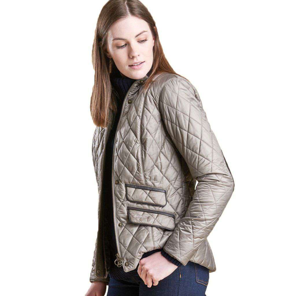 Augustus Quilted Jacket in Taupe by Barbour - Country Club Prep
