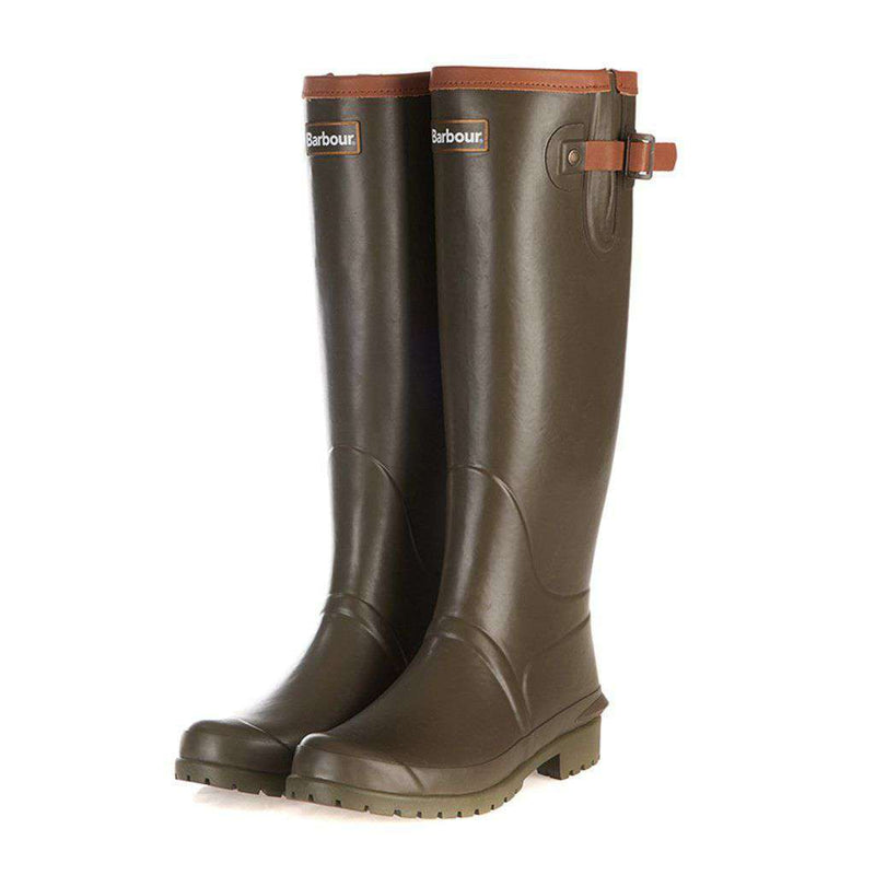 Women's Blyth Wellington Boots in Olive by Barbour - Country Club Prep