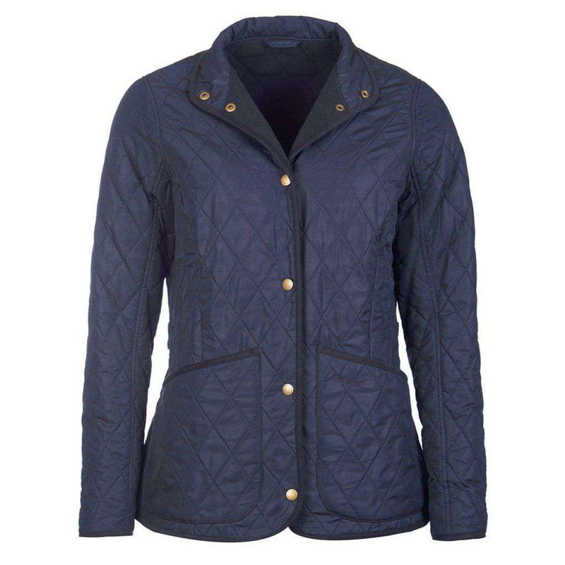 Barbour Combe Polarquilt Jacket in Navy – Country Club Prep