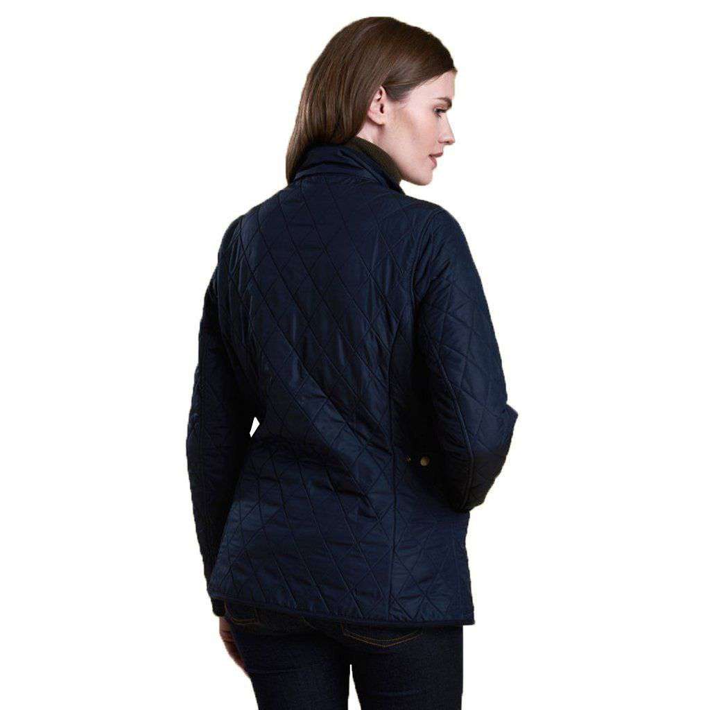 Barbour Combe Polarquilt Jacket in Navy – Country Club Prep