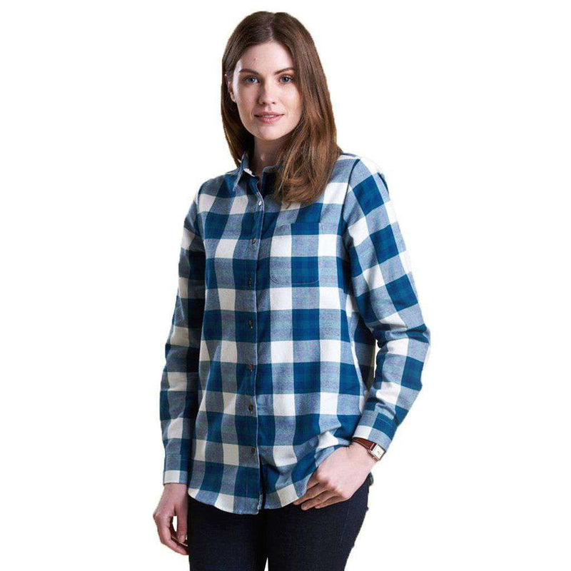 Barbour Combe Relaxed Fit Shirt in Sage – Country Club Prep