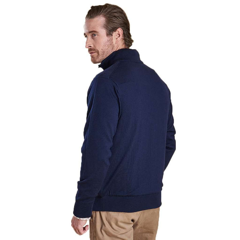 Gamlin Half Zip Jumper with Waterproof Lining in Navy by Barbour - Country Club Prep