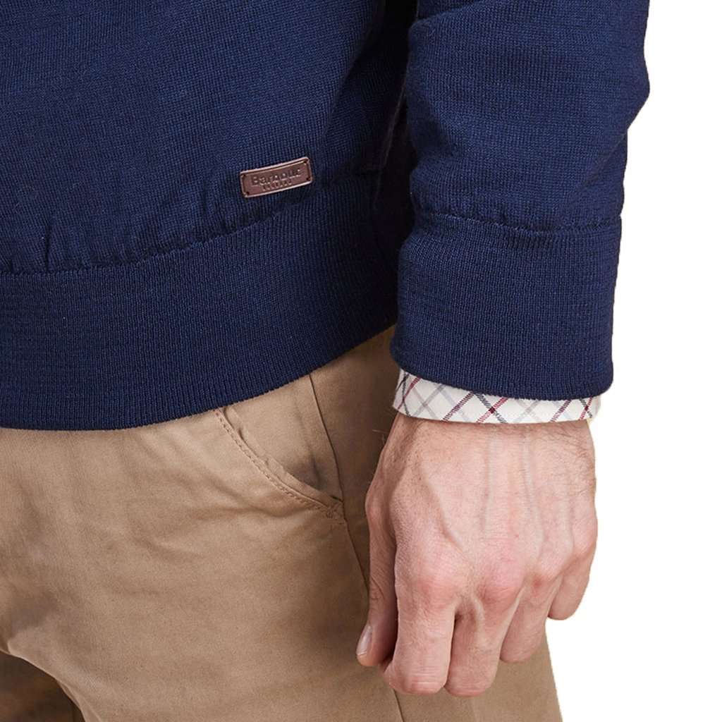 Barbour gamlin half zip jumper with waterproof lining clearance