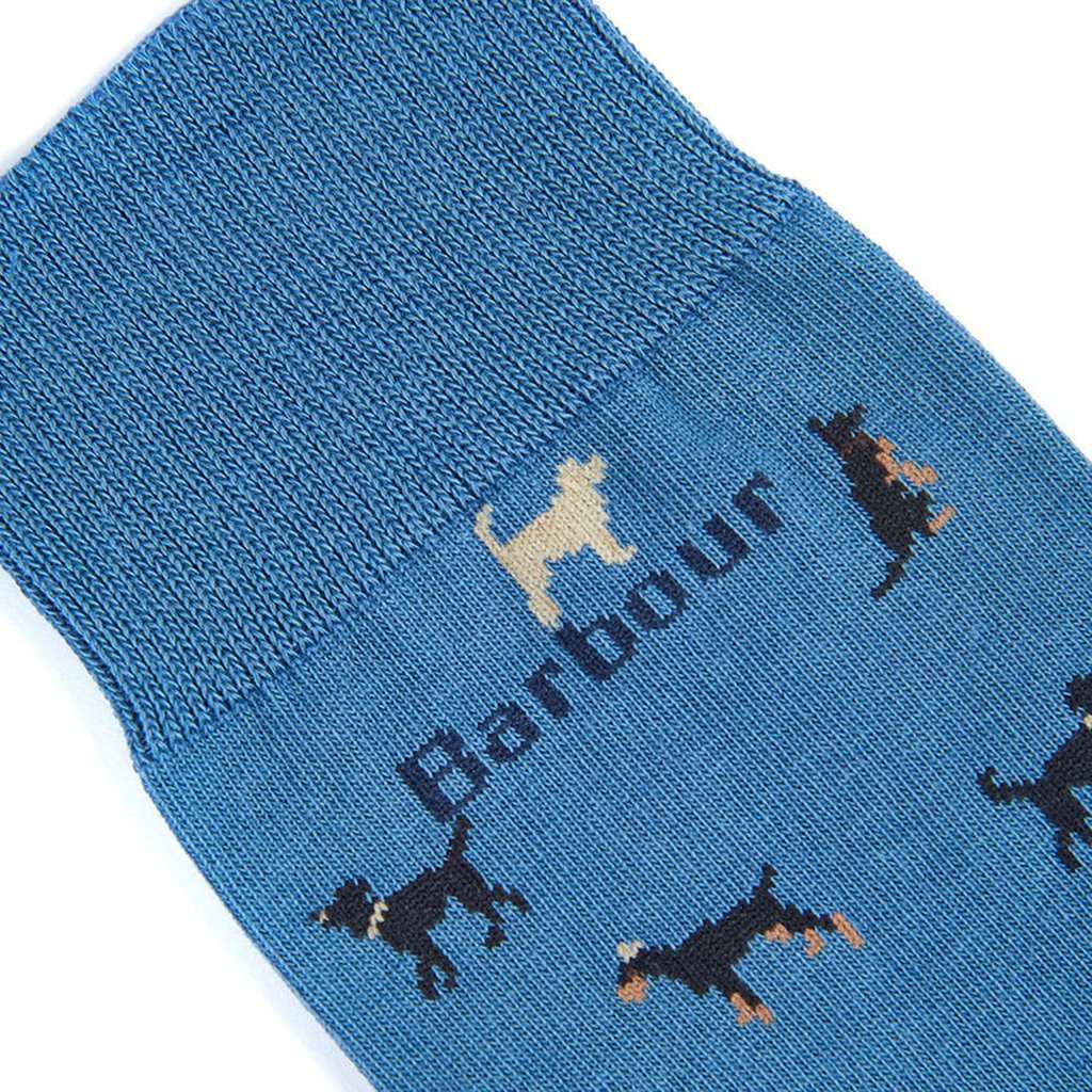 Mavin Socks in Dark Chambray with Dogs by Barbour - Country Club Prep
