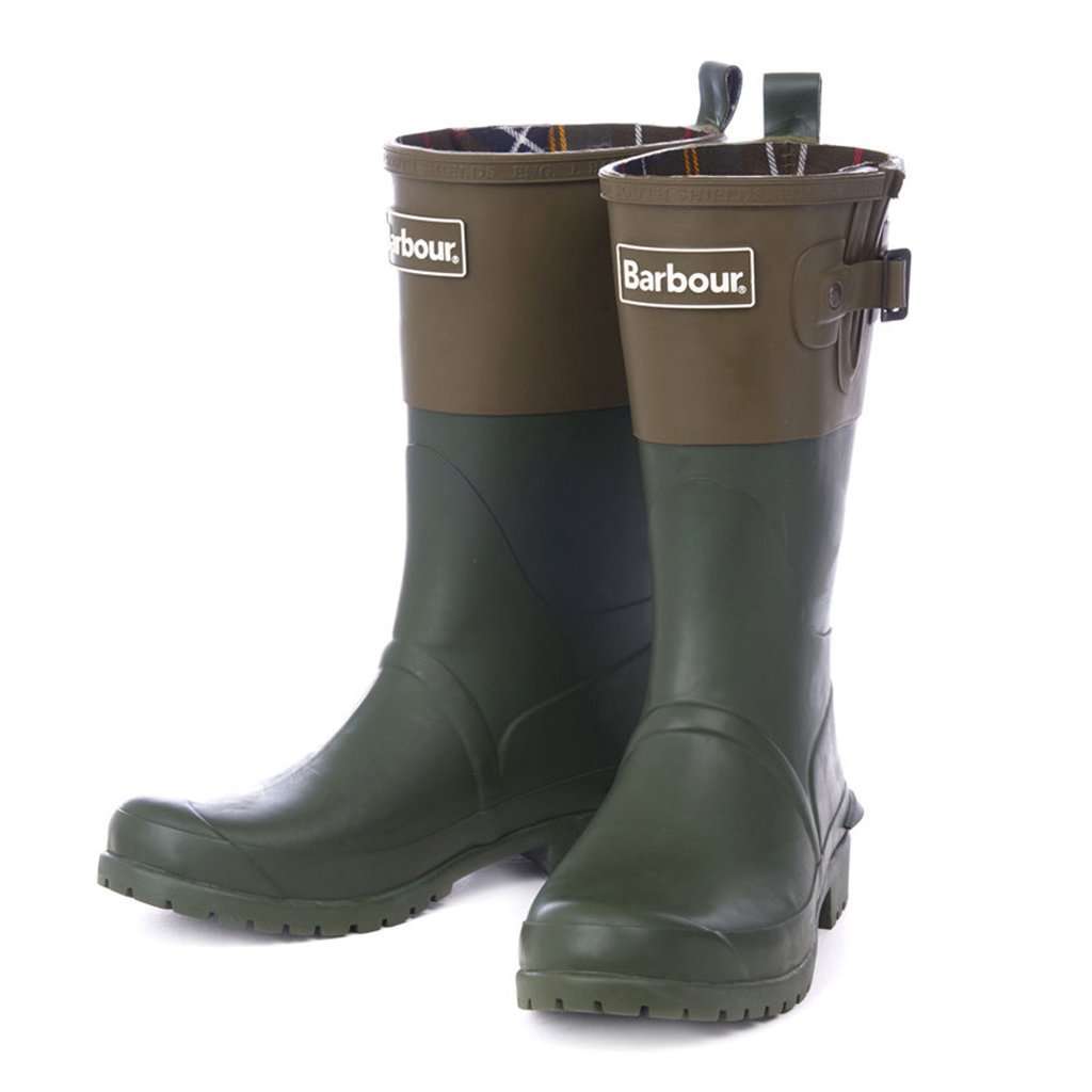 Women s Short Wellington Boots in Kelp and Khaki by Barbour